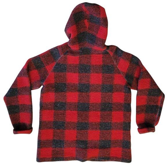 Woolrich Chilly Days Wool Blend Plaid Hooded Barn Coat Jacket Size Large New - Picture 8 of 14